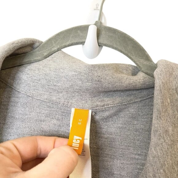 Lucy Gray Stretch Knit Utility Cargo Jacket Twilightcore Y2K Gorpcore Button M - Picture 5 of 6